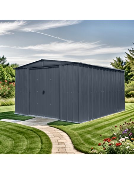 SHELTER LOGIC - Abri de jardin métal Spacemaker Apex toit 2 pentes - 10.70 m²