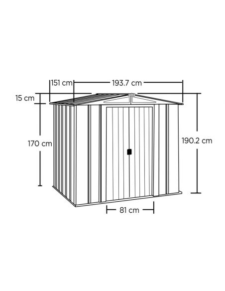 SHELTER LOGIC - Abri de jardin métal Spacemaker Apex toit 2 pentes - 2.50 m²