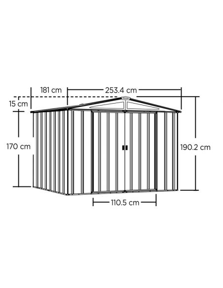 SHELTER LOGIC - Abri de jardin métal Spacemaker Apex toit 2 pentes - 4 m²