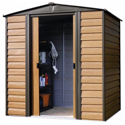 SHELTER LOGIC - Abri de jardin métal Arrow Woodridge toit 2 pentes - 2.50 m²