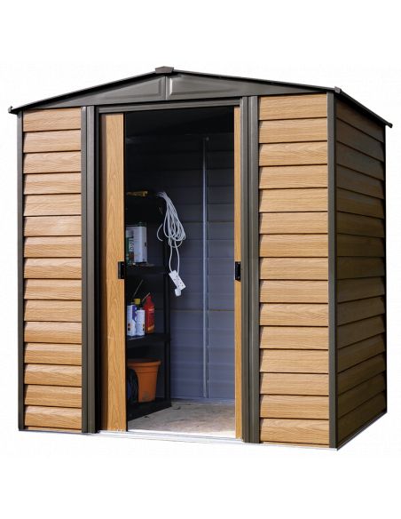 SHELTER LOGIC - Abri de jardin métal Arrow Woodridge toit 2 pentes - 2.50 m²