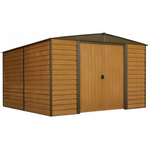 SHELTER LOGIC - Abri de jardin métal Arrow Woodridge toit 2 pentes - 10.70 m²