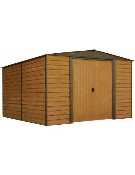 SHELTER LOGIC - Abri de jardin métal Arrow Woodridge toit 2 pentes - 10.70 m²