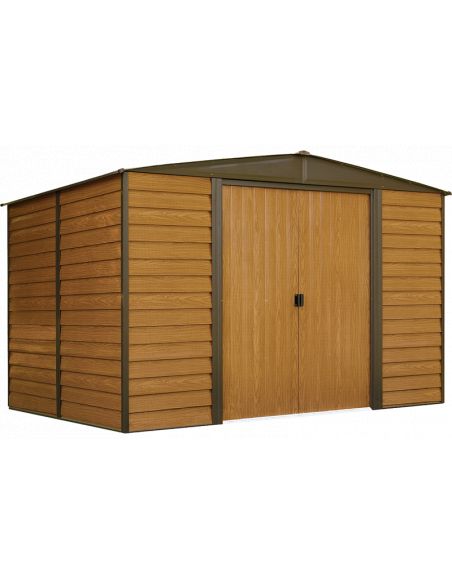 SHELTER LOGIC - Abri de jardin métal Arrow Woodridge toit 2 pentes - 6.9 m²