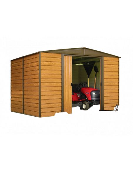 SHELTER LOGIC - Abri de jardin métal Arrow Woodridge toit 2 pentes - 6.9 m²