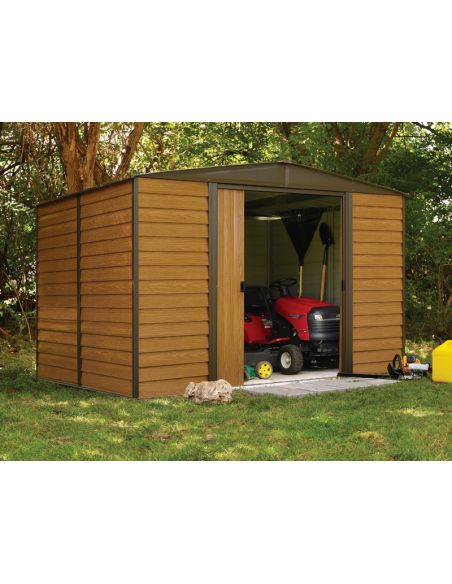 SHELTER LOGIC - Abri de jardin métal Arrow Woodridge toit 2 pentes - 6.9 m²