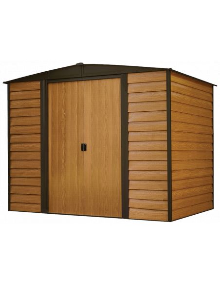 SHELTER LOGIC - Abri de jardin métal Arrow Woodridge toit 2 pentes - 4 m²