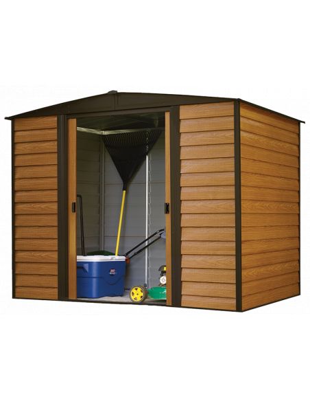 SHELTER LOGIC - Abri de jardin métal Arrow Woodridge toit 2 pentes - 4 m²