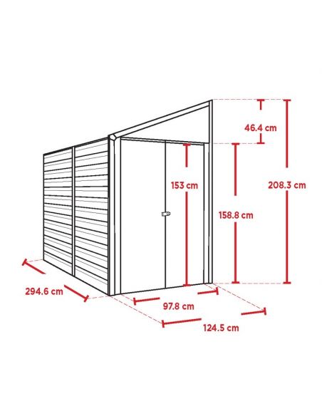 SHELTER LOGIC - Abri de jardin métal Arrow Yardsaver mono pente - 3.5 m²