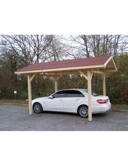 HABRITA - Carport double pente avec bardeaux - 10.86 m²