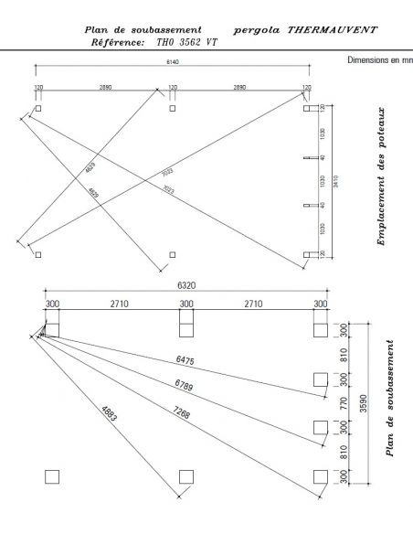 HABRITA - Pergola bois THT + toit vantelles + 1 côté brise vue - 20.93 m²