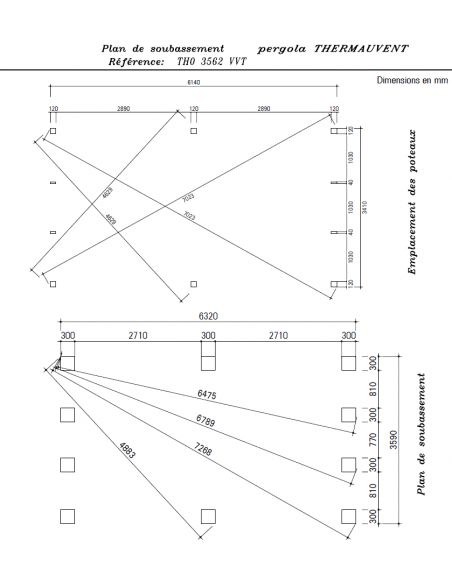 HABRITA - Pergola bois THT + toit vantelles + 2 côtés avec brise vue - 20.93 m²