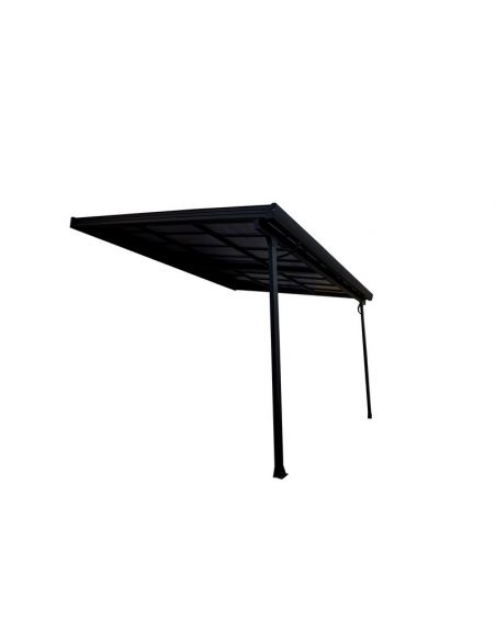 HABRITA - Pergola adossée aluminium toit polycarbonate amovible - 12.04 m²