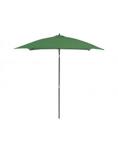 PROLOISIRS - PARASOL DROIT ET INCLINABLE - ALUMINIUM - GRIS / AMANDE