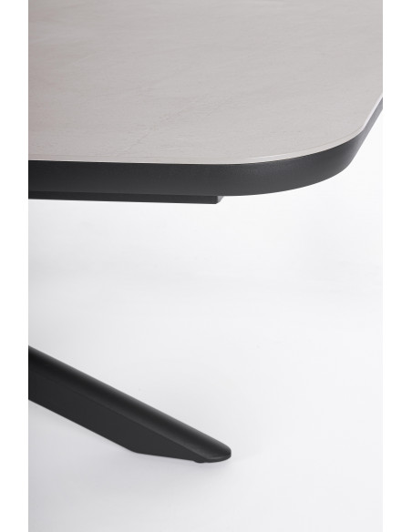 BIZZOTTO - Table extensible PASCAL Anthracite - Aluminium et pierre sintérisée