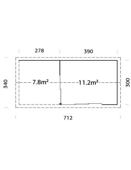 PALMAKO - Abri de jardin Amanda 11.2 + 7.8 m²