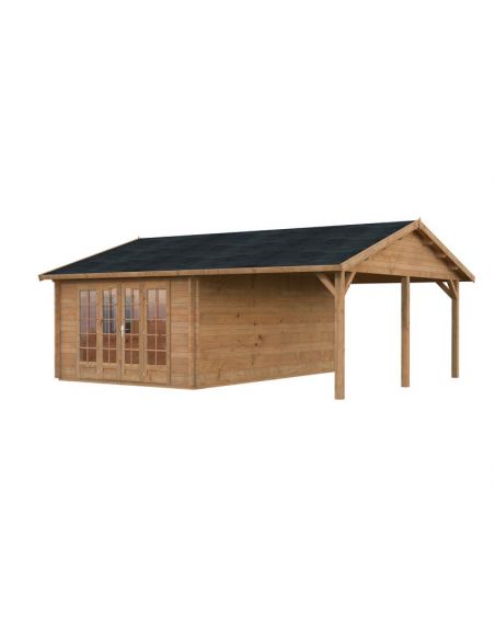 PALMAKO - Abri de jardin Irene 19 + 16.2 m² avec plancher - 44 mm