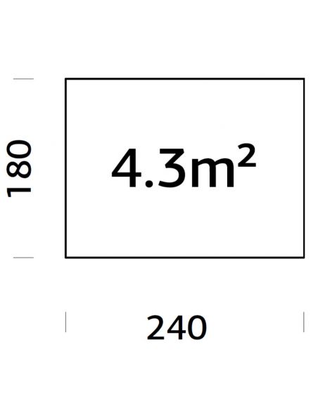 PALMAKO - Kit de fondation 2.4 x 1.8 mètres