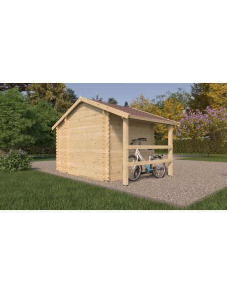 EDEN PARTENAIRE JARDIN - Abri de jardin Narcisse + appentis + armoire - 4.9 m²