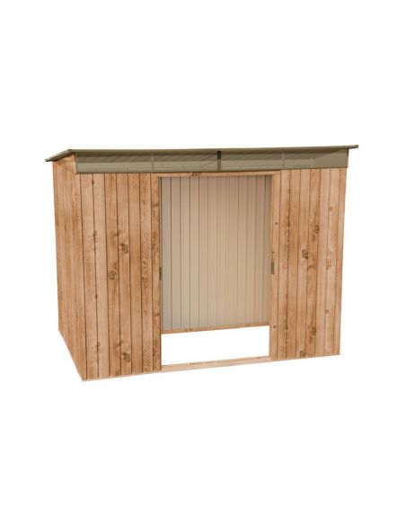 DURAMAX - Abri de jardin Woodgrain métal imitation bois - 4.84 m²