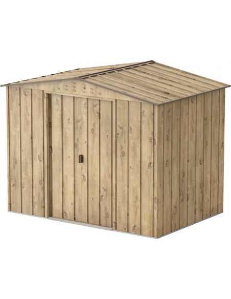 DURAMAX - Abri de jardin Woodgrain métal imitation bois - 4.75 m²