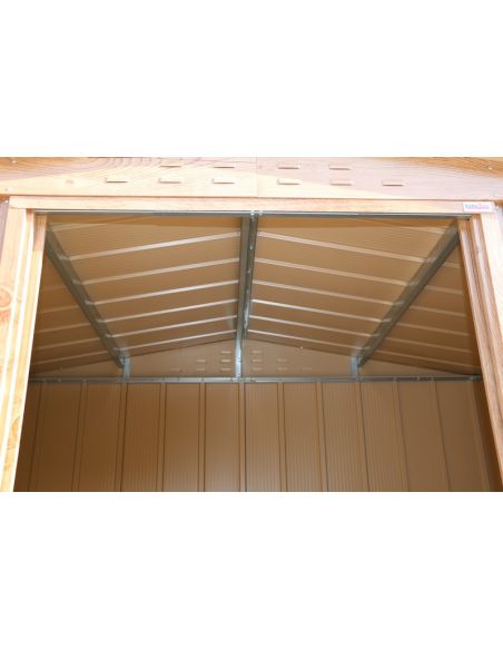 DURAMAX - Abri de jardin Woodgrain métal imitation bois - 4.75 m² 