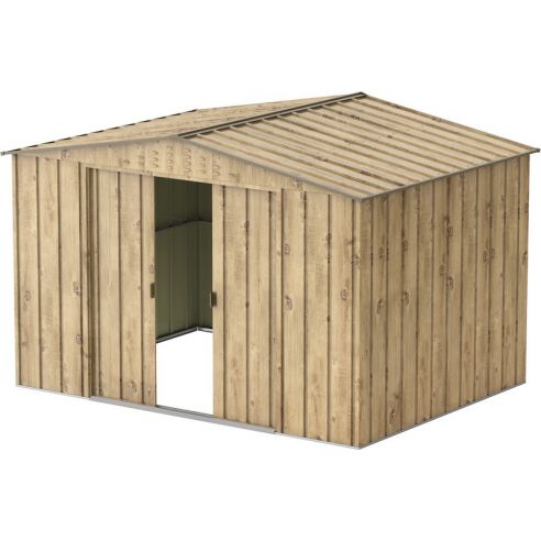 DURAMAX - Abri de jardin Woodgrain métal imitation bois - 7.75 m²