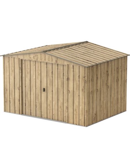 DURAMAX - Abri de jardin Woodgrain métal imitation bois - 7.75 m² 