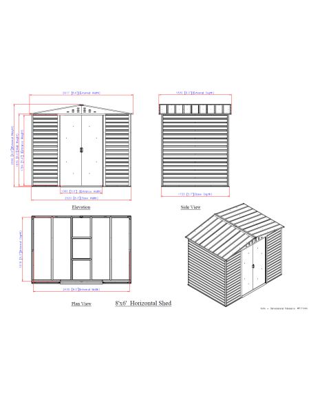 DURAMAX - Abri de jardin métal Alpine - 3.94 m²