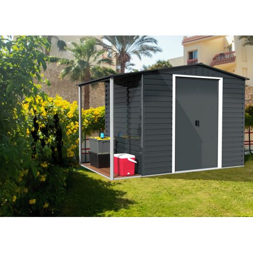 DURAMAX - Abri de jardin métal Alpine + appenti - 4.81 m²