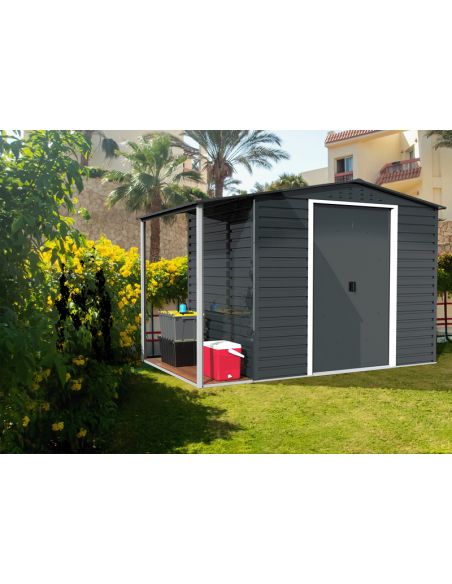 DURAMAX - Abri de jardin métal Alpine + appenti - 4.81 m²