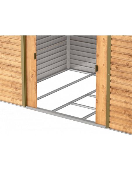 DURAMAX - Abri de jardin métal Alpine imitation bois - 6.79 m²