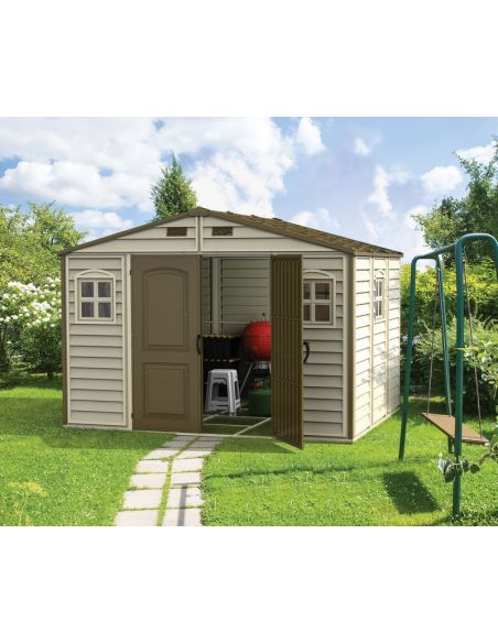 DURAMAX - Abri de jardin PVC Woodstyle - 8 m²