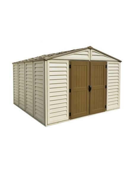 DURAMAX - Abri de jardin PVC Woodstyle - 10.56 m²