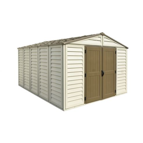 DURAMAX - Abri de jardin PVC Woodstyle - 13.12 m²