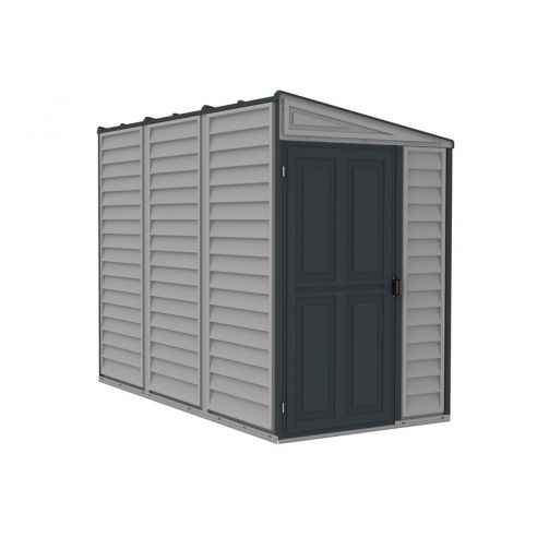 DURAMAX - Abri de jardin PVC adossée Darkgrey - 2.94 m²