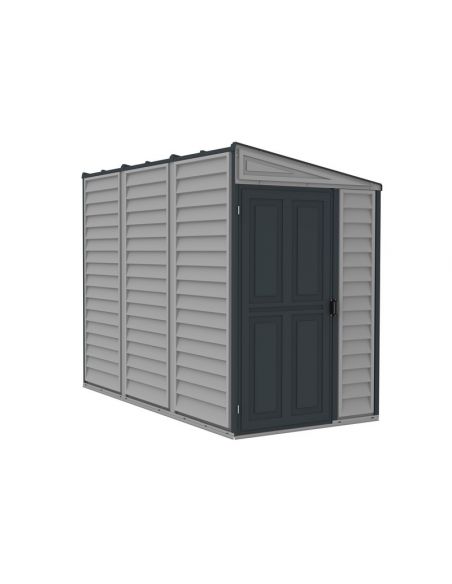 DURAMAX - Abri de jardin PVC adossée Darkgrey - 2.94 m²