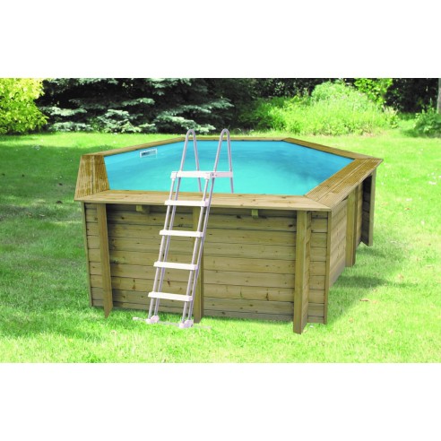 Piscine Sunwater ø 410 H120 Cm En Bois Ubbink