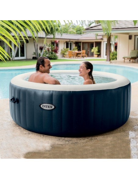 Spa gonflable PureSpa Blue Navy rond Bulles 6 places - Intex