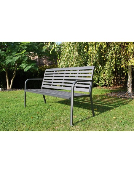 Achat CREADOR - Banc de jardin MARTA 3 places - Aluminium - Anthracite