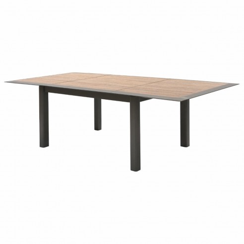 Table extensible Allure 10 places - Aluminium et HPL miel - Hespéride