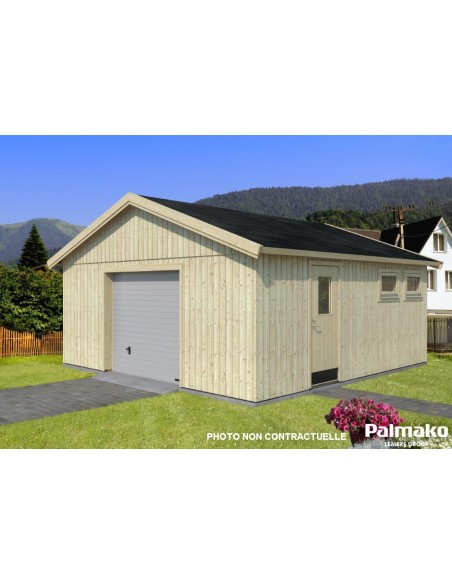 Garage Andre 32.1 m² en bois massif 160 mm