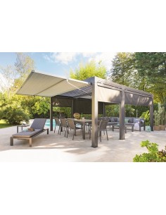 Achat Pergolas MAJAE Bioclimatique en aluminium Anthracite 3.60 x 3.60 m - Héspéride