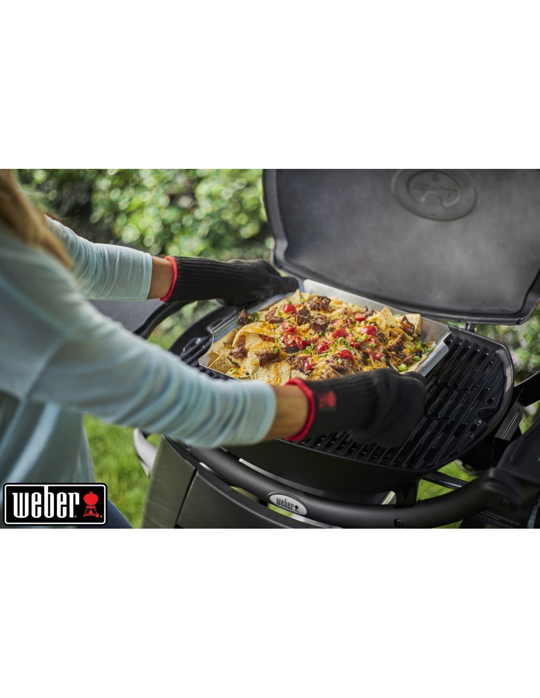 Plat de cuisson Deluxe - Acier inoxydable, rectangle - Weber.