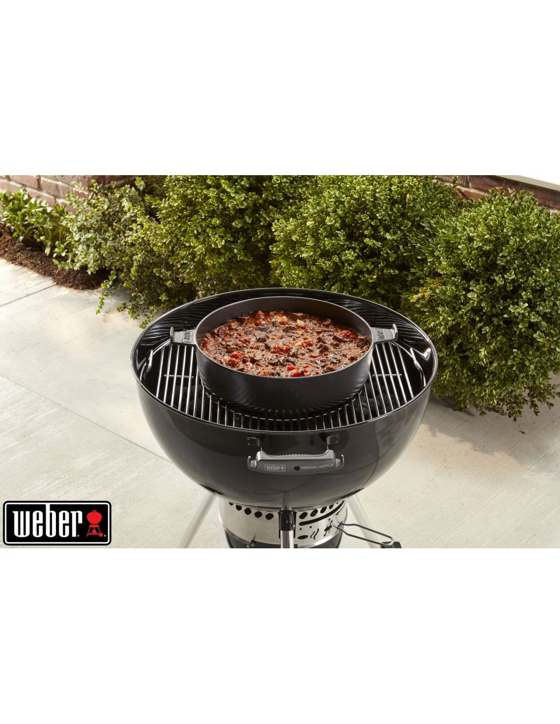 Weber Cocote 2 en 1, système de barbecue gourmet en fonte 8857 avec  couvercle plat pour plaque de cuisson