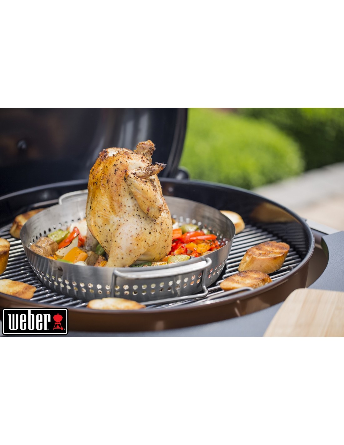 Support de cuisson pour poulet - Weber - En inox - Pour Gourmet BBQ System  Weber