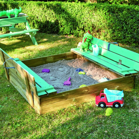 Cabane de jardin en bois, terrasse + banc, Heidi - Happy Garden